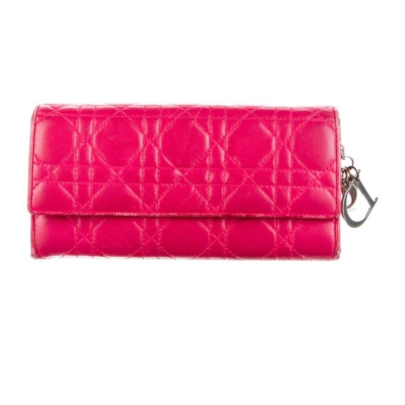 Dior Pink Quilted Wallet Luxurious Design - Picture 1 of 3